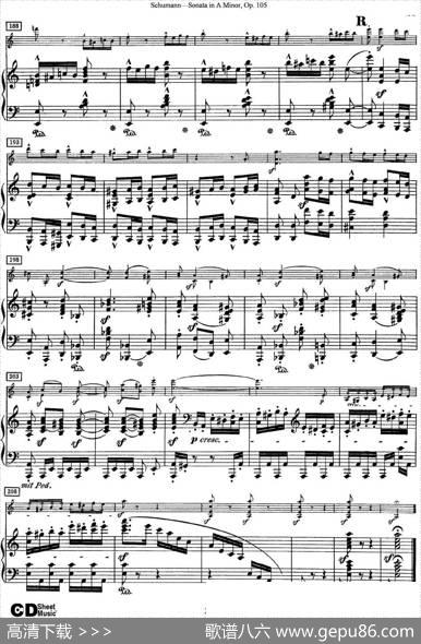 ViolinSonatainAminorOp.105（小提琴+钢琴伴奏）
