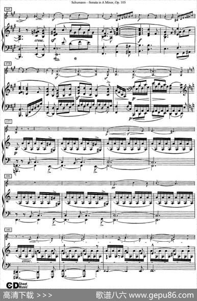 ViolinSonatainAminorOp.105（小提琴+钢琴伴奏）