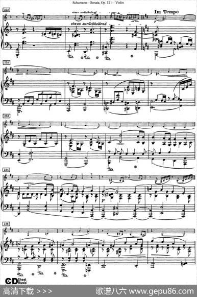 ViolinSonataOp.121（小提琴+钢琴伴奏）