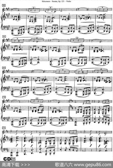 ViolinSonataOp.121（小提琴+钢琴伴奏）