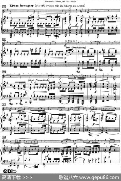 ViolinSonataOp.121（小提琴+钢琴伴奏）