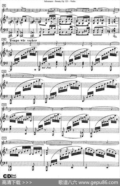 ViolinSonataOp.121（小提琴+钢琴伴奏）