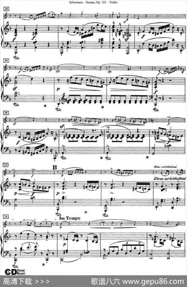 ViolinSonataOp.121（小提琴+钢琴伴奏）