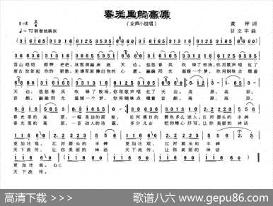 春光里的高原 - 黄枰|甘文平