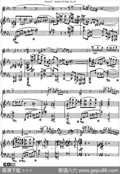 ViolinSonatainEbMajorOp.18（小提琴+钢琴伴奏）