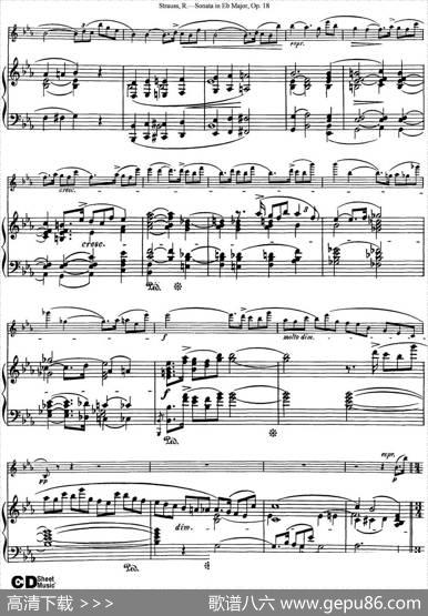 ViolinSonatainEbMajorOp.18（小提琴+钢琴伴奏）