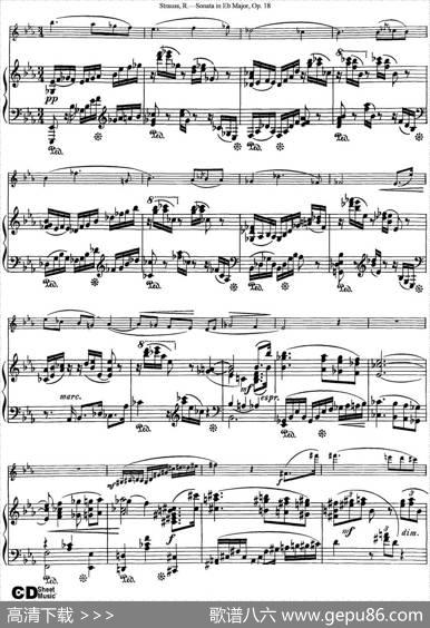 ViolinSonatainEbMajorOp.18（小提琴+钢琴伴奏）