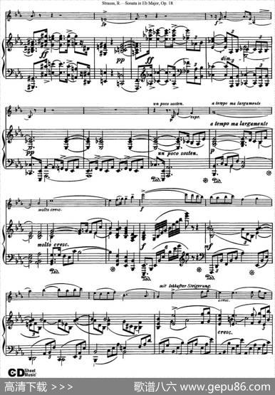 ViolinSonatainEbMajorOp.18（小提琴+钢琴伴奏）