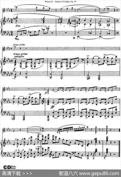 ViolinSonatainEbMajorOp.18（小提琴+钢琴伴奏）
