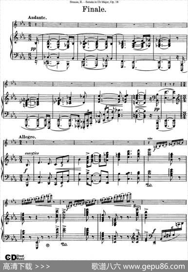 ViolinSonatainEbMajorOp.18（小提琴+钢琴伴奏）