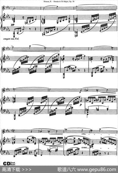 ViolinSonatainEbMajorOp.18（小提琴+钢琴伴奏）