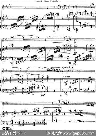 ViolinSonatainEbMajorOp.18（小提琴+钢琴伴奏）