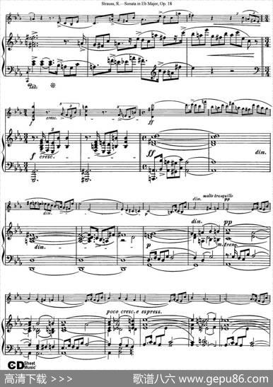 ViolinSonatainEbMajorOp.18（小提琴+钢琴伴奏）