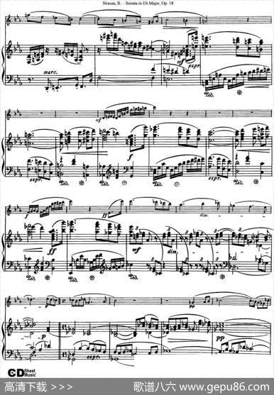 ViolinSonatainEbMajorOp.18（小提琴+钢琴伴奏）