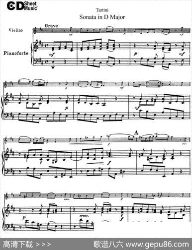 ViolinSonatainDMajor（小提琴+钢琴伴奏）