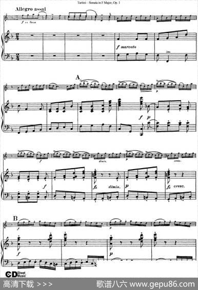 ViolinSonatainFMajorOp.1（小提琴+钢琴伴奏）