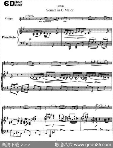 ViolinSonatainGMajor（小提琴+钢琴伴奏）