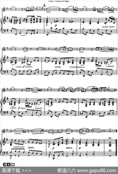 ViolinSonatainGMajor（小提琴+钢琴伴奏）