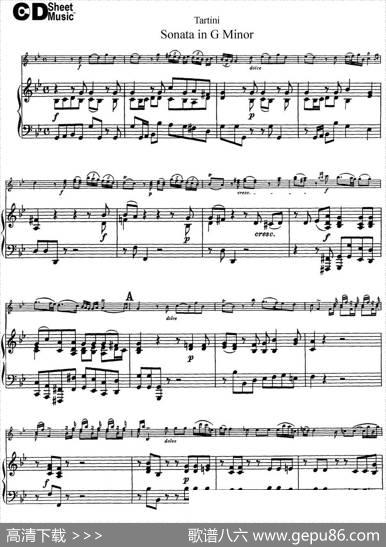 ViolinSonatainGMinor（小提琴+钢琴伴奏）