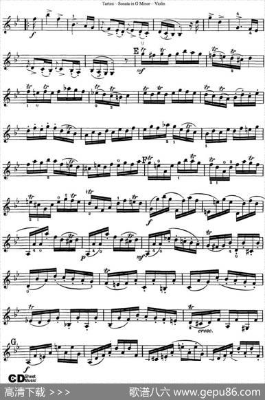 ViolinSonatainGMinor（TheDevil'sTrill）