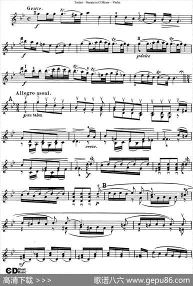 ViolinSonatainGMinor（TheDevil'sTrill）