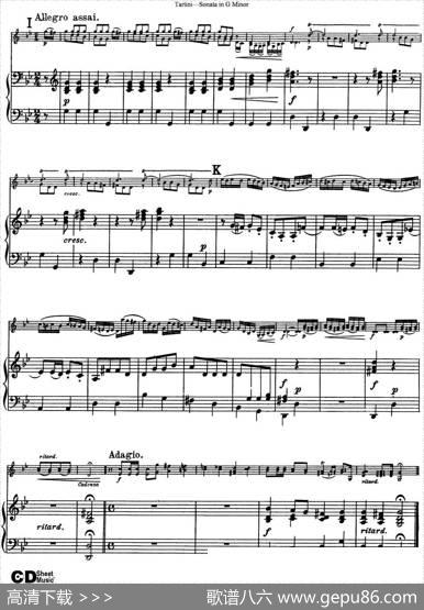 ViolinSonatainGMinor（TheDevil'sTrill）（小提琴+钢琴伴奏）