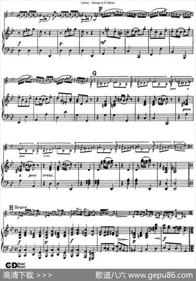 ViolinSonatainGMinor（TheDevil'sTrill）（小提琴+钢琴伴奏）