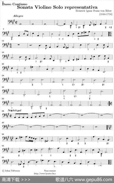 SonataViolinoSolorepresentativa（BassoContinuo）