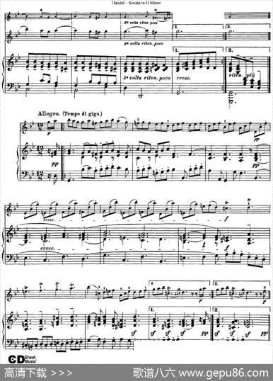ViolinSonataNo.2inGminor（小提琴+钢琴伴奏）