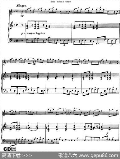 ViolinSonataNo.3inFmajor（小提琴+钢琴伴奏）