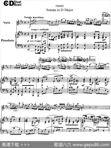 ViolinSonataNo.4inDmajor（小提琴+钢琴伴奏）
