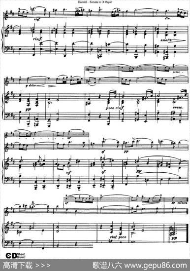ViolinSonataNo.4inDmajor（小提琴+钢琴伴奏）