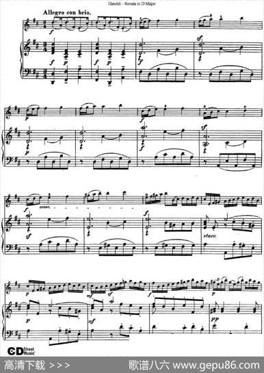 ViolinSonataNo.4inDmajor（小提琴+钢琴伴奏）