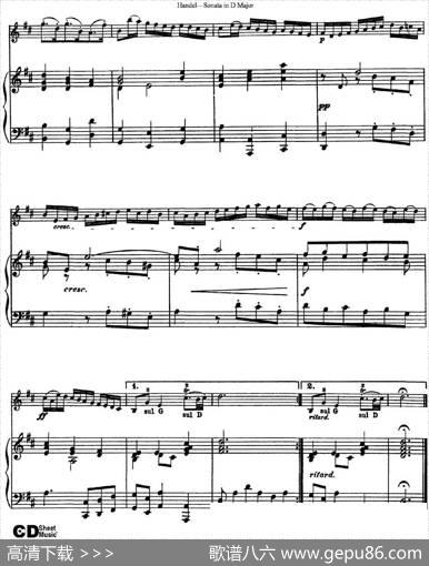 ViolinSonataNo.4inDmajor（小提琴+钢琴伴奏）