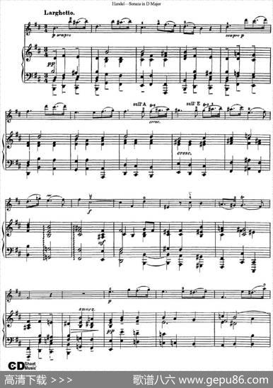 ViolinSonataNo.4inDmajor（小提琴+钢琴伴奏）