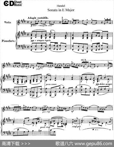 ViolinSonataNo.6inEmajor（小提琴+钢琴伴奏）