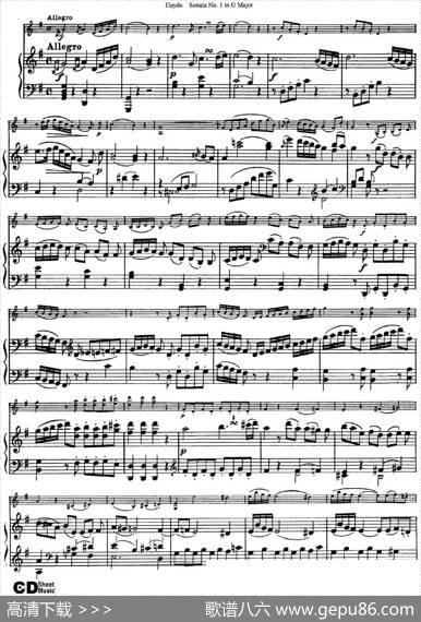 ViolinSonataNo.1inGMajor（小提琴+钢琴伴奏）
