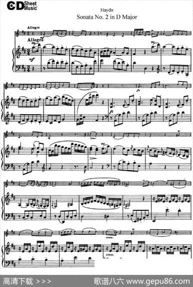 ViolinSonataNo.2inDMajor（小提琴+钢琴伴奏）