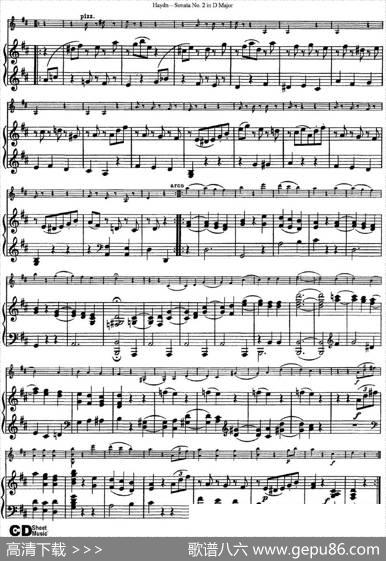 ViolinSonataNo.2inDMajor（小提琴+钢琴伴奏）