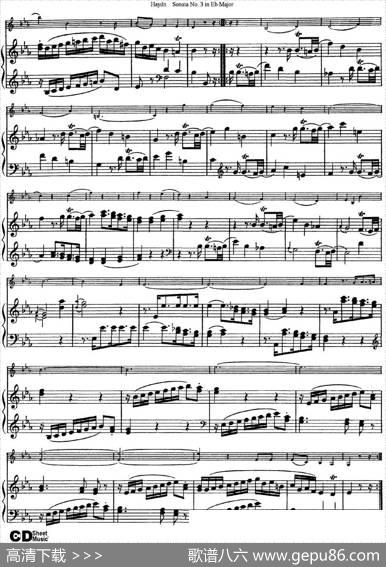 ViolinSonataNo.3inEbMajor（小提琴+钢琴伴奏）