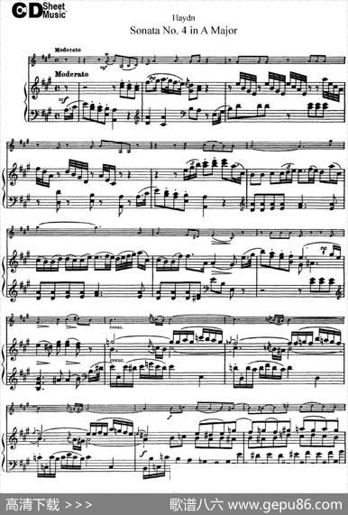 ViolinSonataNo.4inAMajor（小提琴+钢琴伴奏）