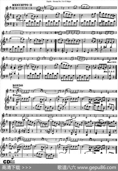 ViolinSonataNo.5inGMajor（小提琴+钢琴伴奏）