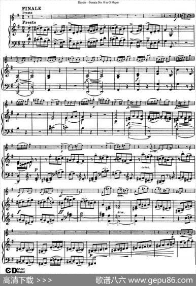 ViolinSonataNo.8inGMajor（小提琴+钢琴伴奏）