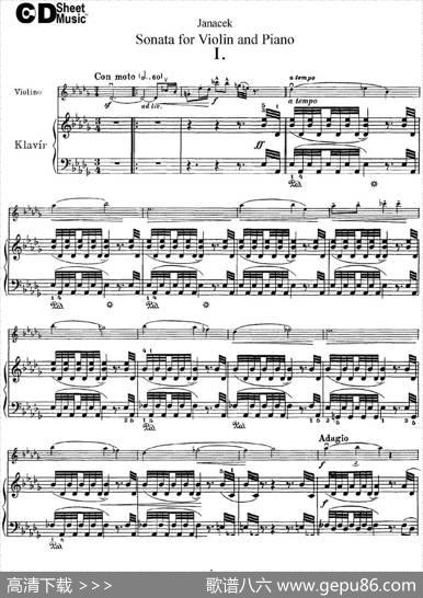 JanacekSonataforViolin（小提琴+钢琴伴奏）