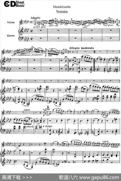 MendelssohnViolinSonata（小提琴+钢琴伴奏）