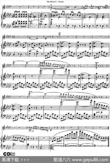 MendelssohnViolinSonata（小提琴+钢琴伴奏）