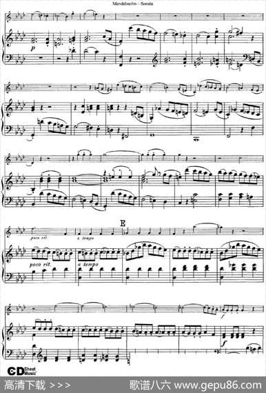 MendelssohnViolinSonata（小提琴+钢琴伴奏）