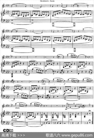 MendelssohnViolinSonata（小提琴+钢琴伴奏）