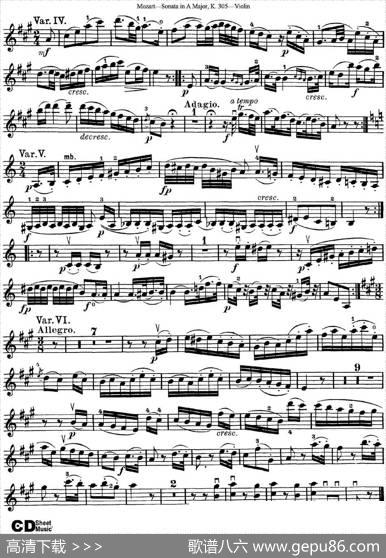 ViolinSonatainAMajorK.305