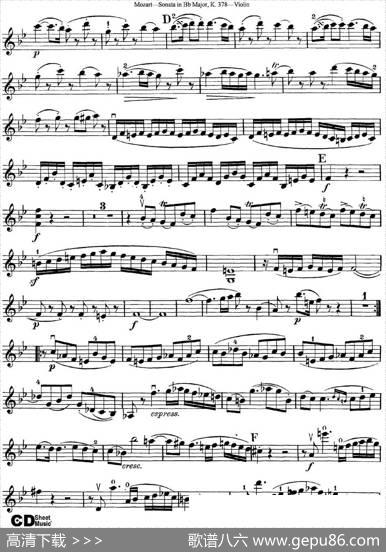 ViolinSonatainBbMajorK.378
